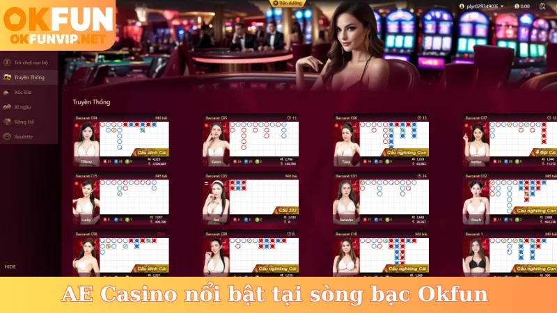 AE Casino nổi bật tại sòng bạc Okfun