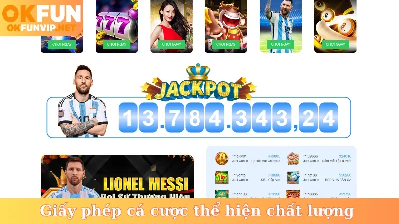 Giấy phép cá cược thể hiện chất lượng