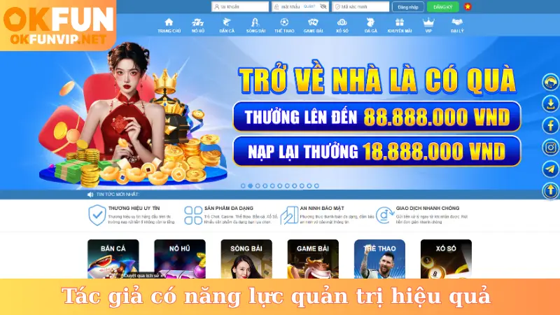 Tác giả có năng lực quản trị hiệu quả