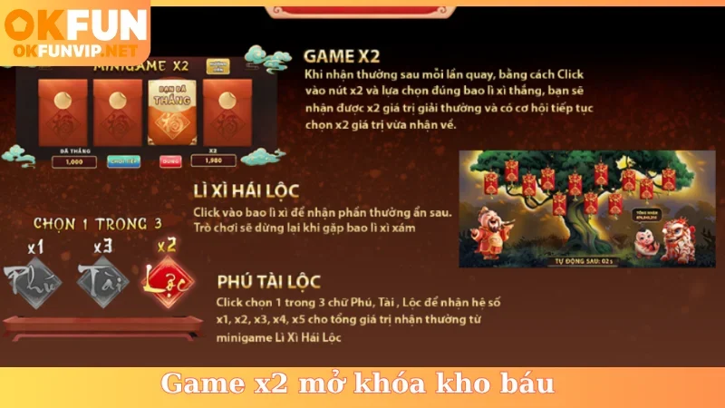 Game x2 mở khóa kho báu