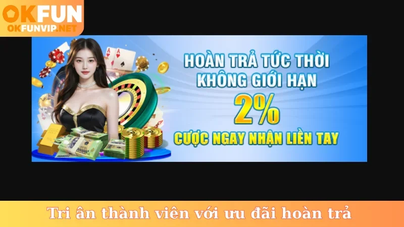 Tri ân thành viên với ưu đãi hoàn trả